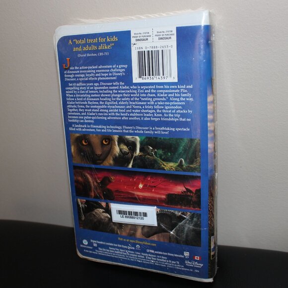 3/$55❤️sealed Walt Disney Pictures DINOSAUR (2000) White Clamshell VHS 2001 Epic - Picture 4 of 6